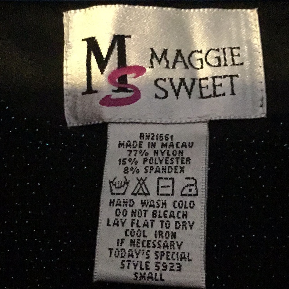 🎄Maggie Sweet Black & Green Sparkly Tank Top S Small 💚NWT💚 🎄 - Picture 6 of 7